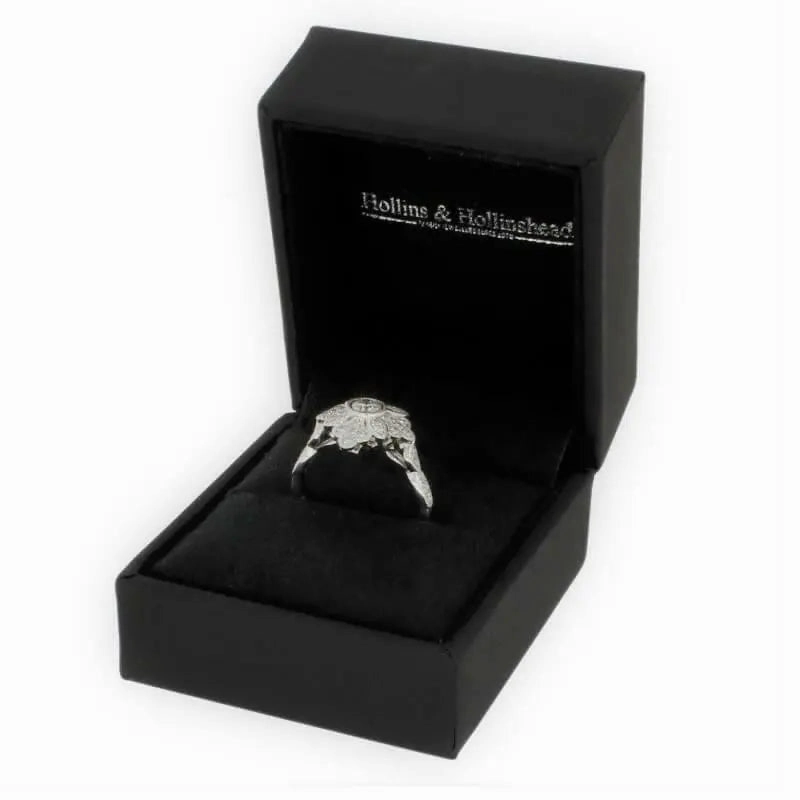 Platinum Art Deco Style Diamond Dress Ring 0.55ct