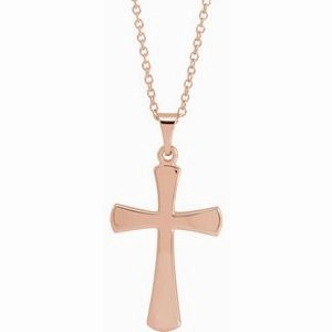 Platinum Cross 18" Necklace