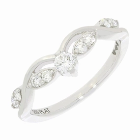 Platinum Diamond Set Wishbone Ring 0.33cts