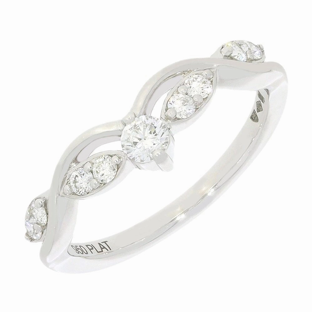 Platinum Diamond Set Wishbone Ring 0.33cts