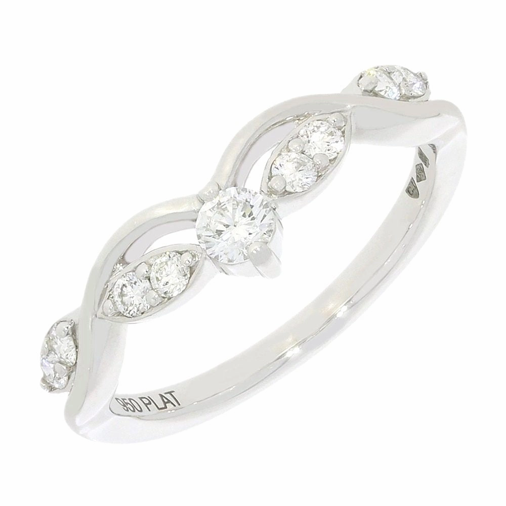 Platinum Diamond Set Wishbone Ring 0.33cts