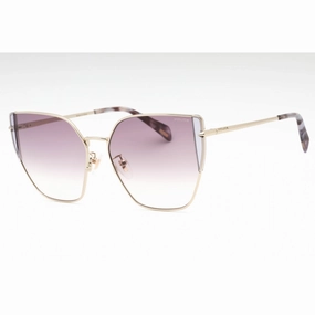 Police Women's Sunglasses - Shiny Light Gold Metal Cat Eye Full Rim | SPLL38 594Y