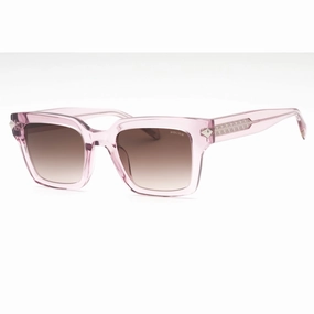 Police Women's Sunglasses - Transparent Pink Plastic Square Full Rim | SPLF32 06MH