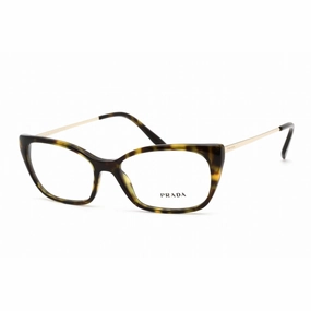 Prada Women's Eyeglasses - Dark Havana Cat Eye Full-Rim Frame | 0PR 14XV 2AU1O1