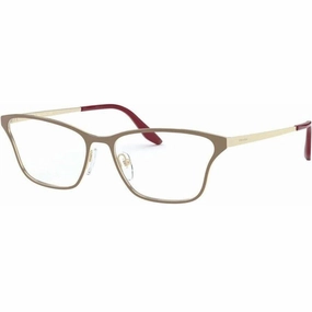 Prada Women's Eyeglasses - Top Beige Pale Gold Square Frame | PRADA 0PR60XV 5541O153