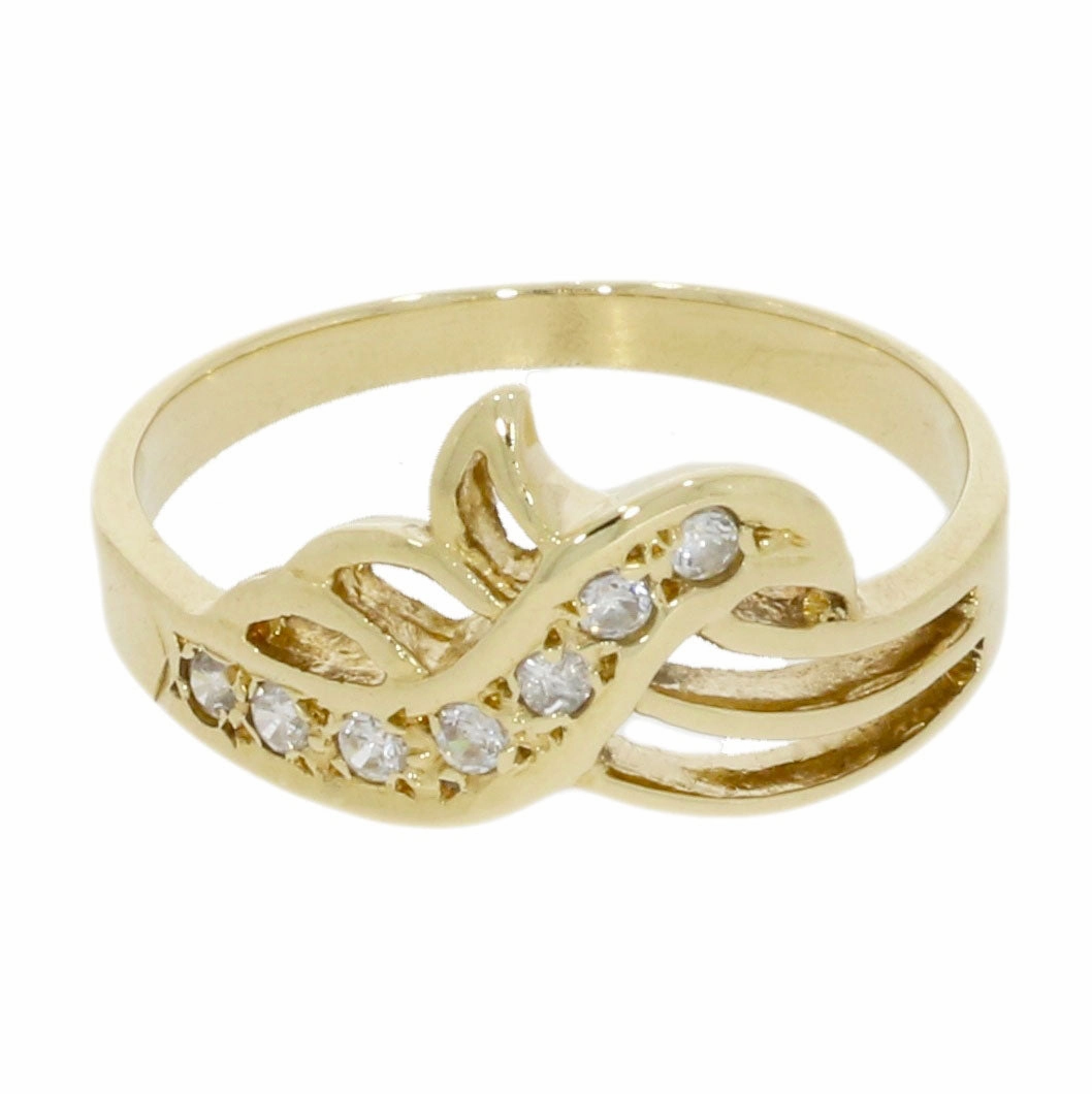 Pre Owned 14ct Yellow Gold Cubic Zirconia Dress Ring