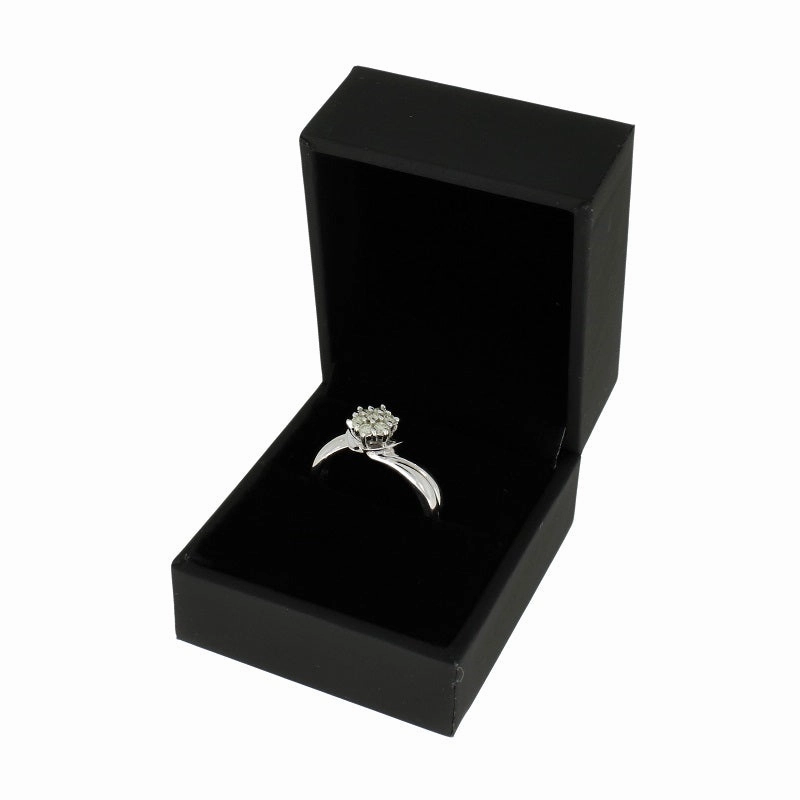 Pre Owned 18ct White Gold 0.35cts Diamond Cluster Ring