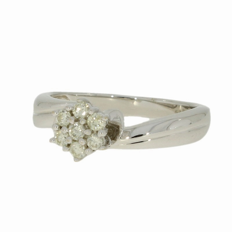 Pre Owned 18ct White Gold 0.35cts Diamond Cluster Ring