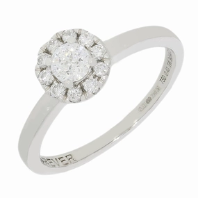 Pre Owned 18ct White Gold 0.40cts Diamond Halo Ring