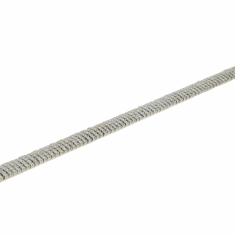 Pre Owned 18ct White Gold 3.97cts Brilliant Cut Diamond Bracelet