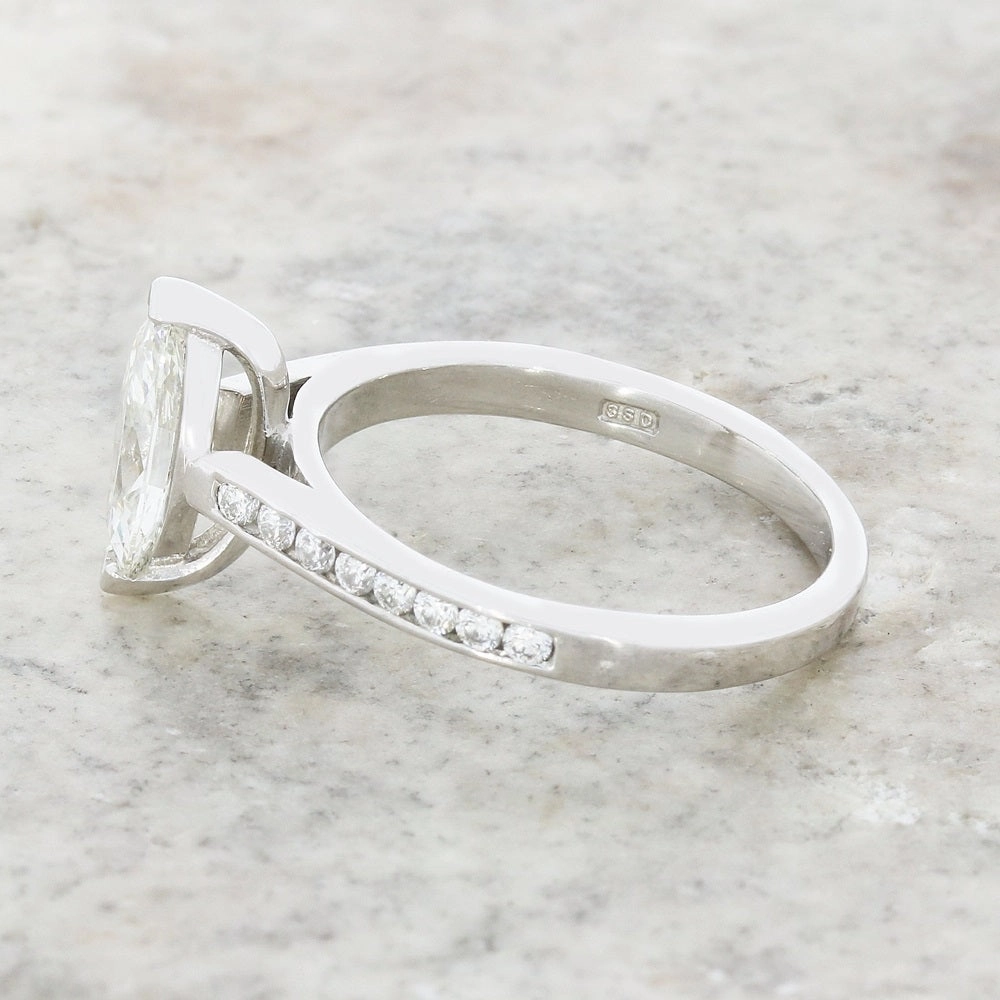 Pre Owned 18ct White Gold Marquise Cut 0.70cts Diamond Ring