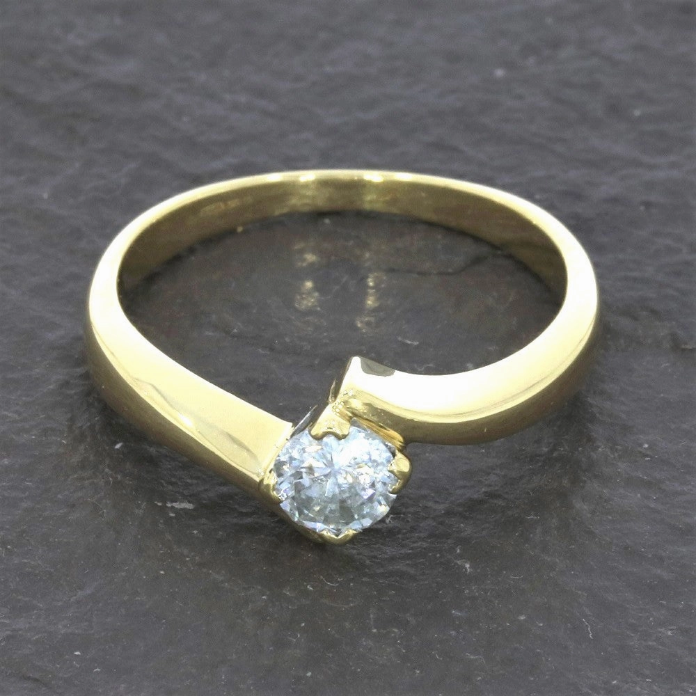 Pre Owned 18ct Yellow 0.25cts Solitaire Diamond Ring
