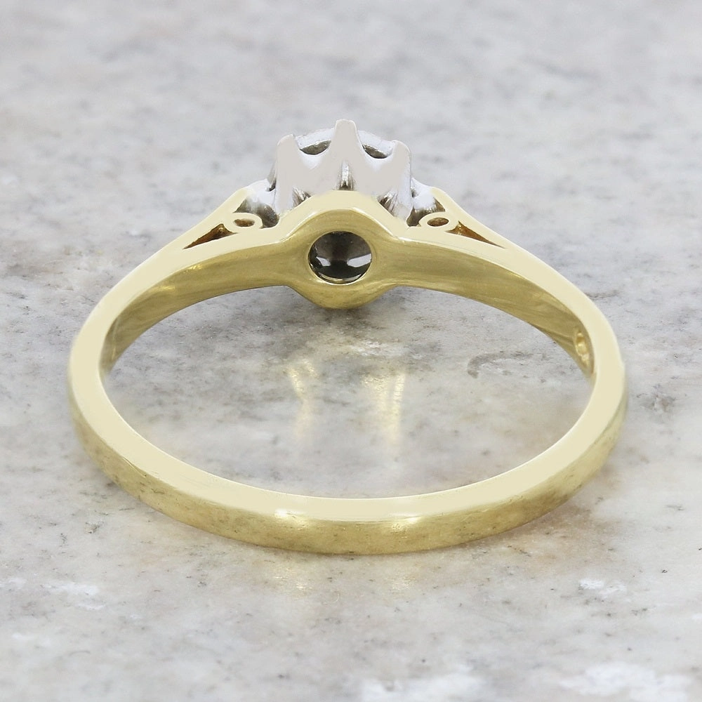 Pre Owned 18ct Yellow Gold 0.15cts Diamond Solitaire Ring