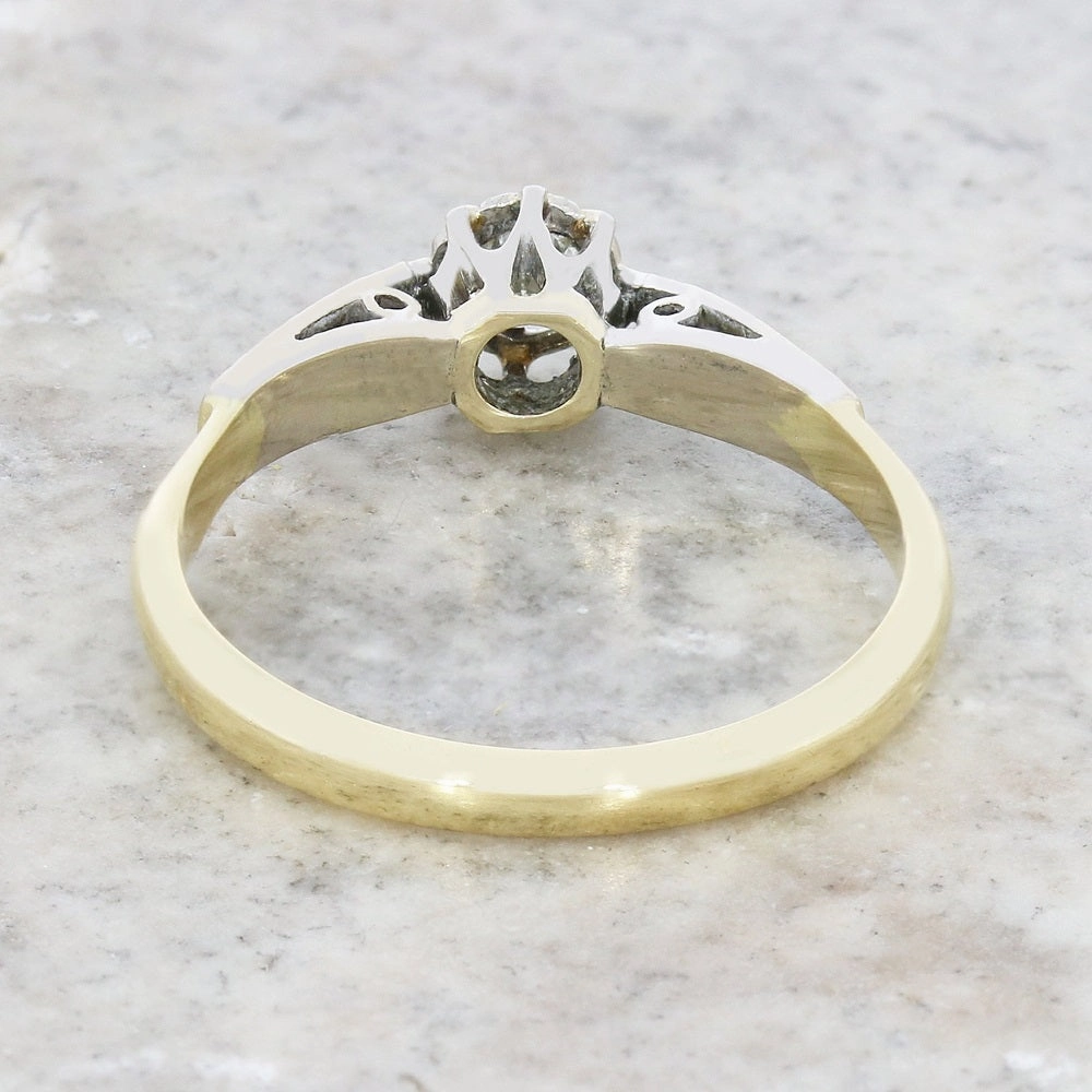 Pre Owned 18ct Yellow Gold 0.15cts Diamond Solitaire Ring