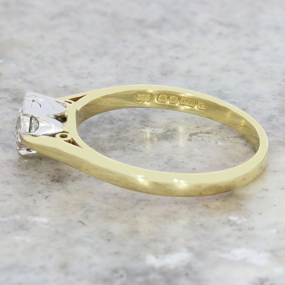 Pre Owned 18ct Yellow Gold 0.15cts Diamond Solitaire Ring