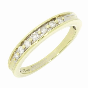 Pre Owned 18ct Yellow Gold 0.16cts Diamond Half Eternity Ring