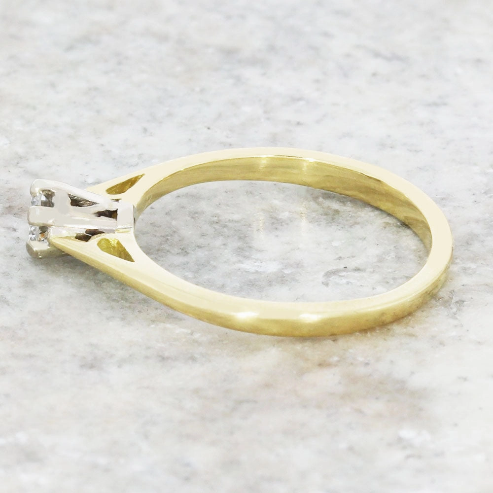 Pre Owned 18ct Yellow Gold 0.16cts Diamond Solitaire Ring