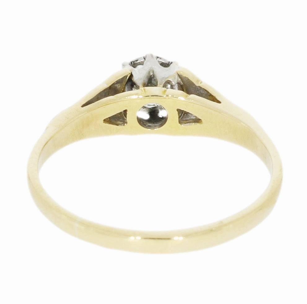 Pre Owned 18ct Yellow Gold 0.25cts Diamond Solitaire Ring