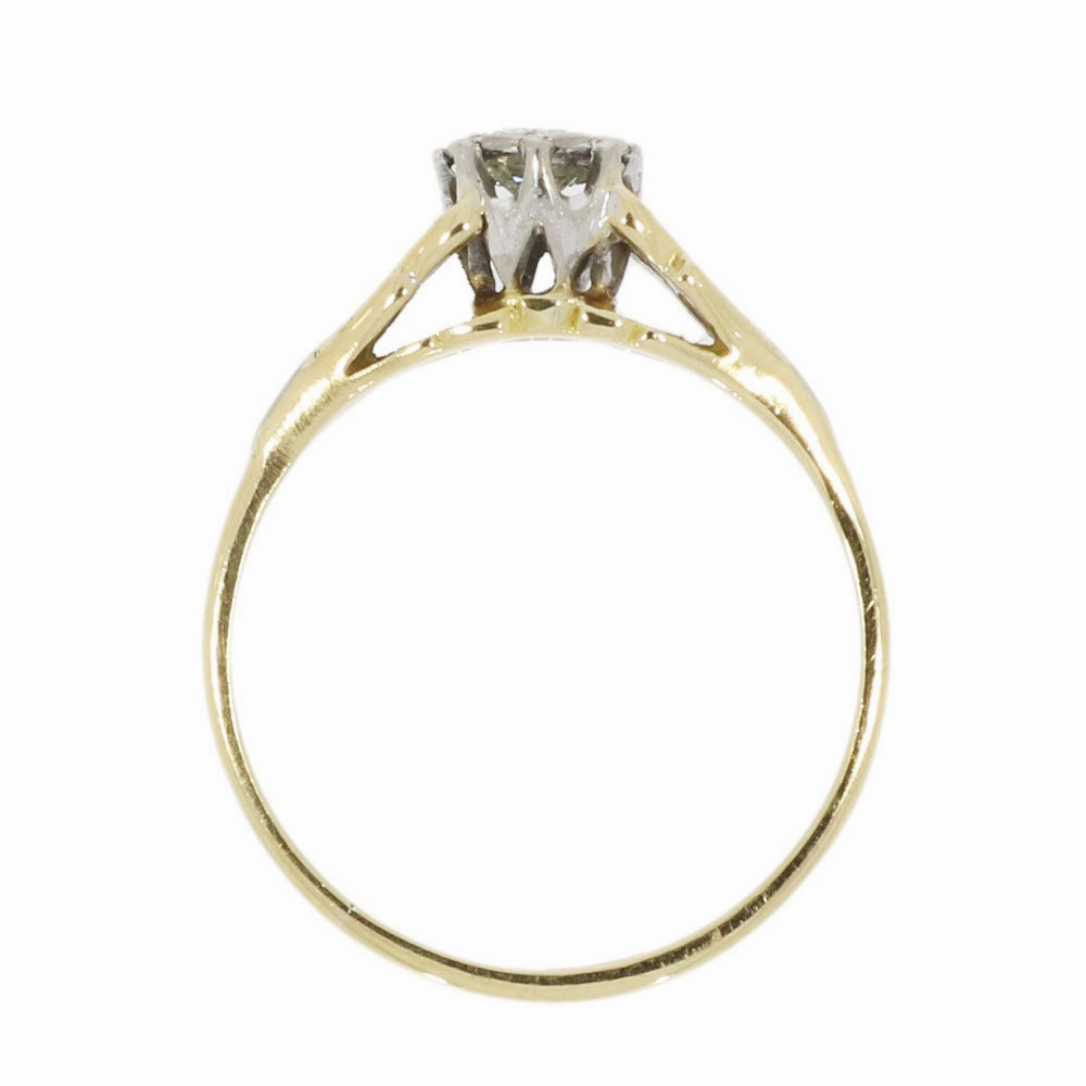 Pre Owned 18ct Yellow Gold 0.25cts Diamond Solitaire Ring