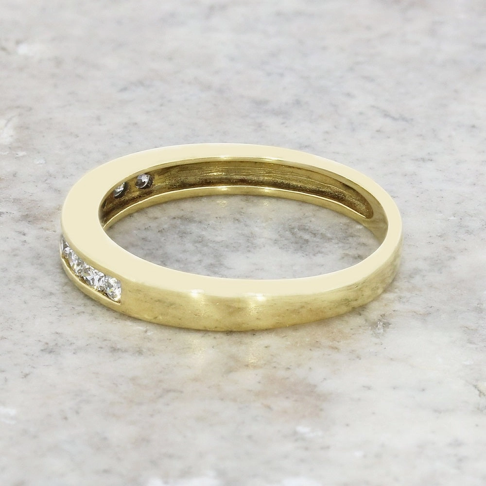 Pre Owned 18ct Yellow Gold 0.33cts Diamond Half Eternity Ring