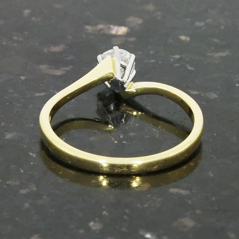 Pre Owned 18ct Yellow Gold 0.40ct Diamond Solitaire Ring