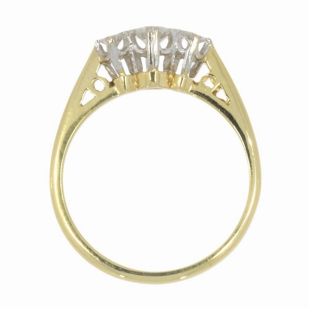 Pre Owned 18ct Yellow Gold 3 Stone Trilogy 0.25cts Diamond Ring