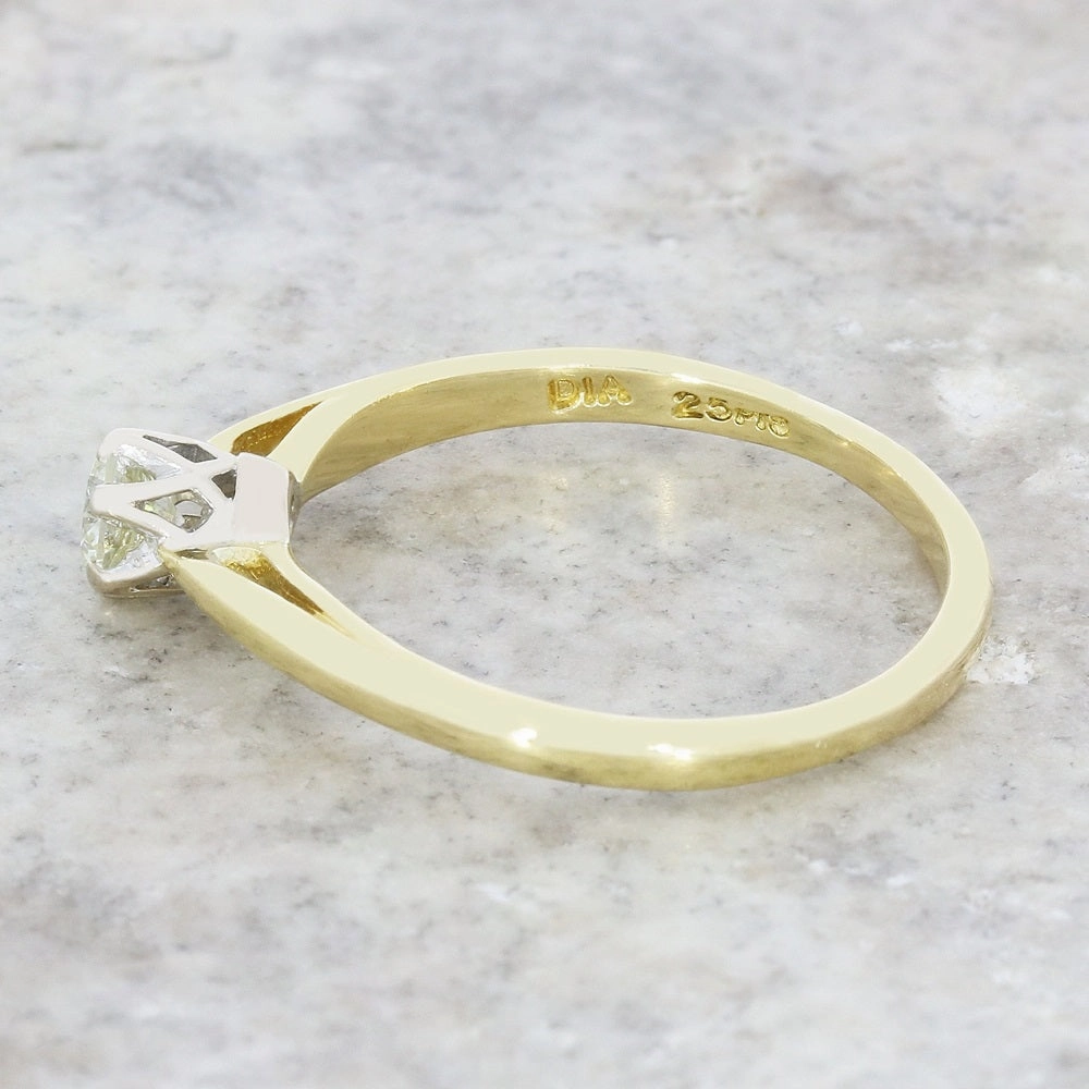 Pre Owned 18ct Yellow Gold Diamond Solitaire Ring