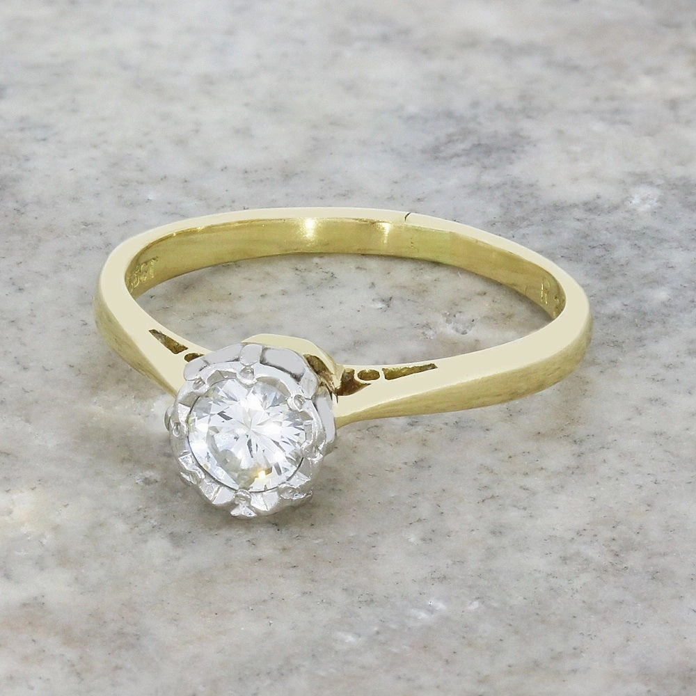 Pre Owned 18ct Yellow Gold Diamond Solitaire Ring