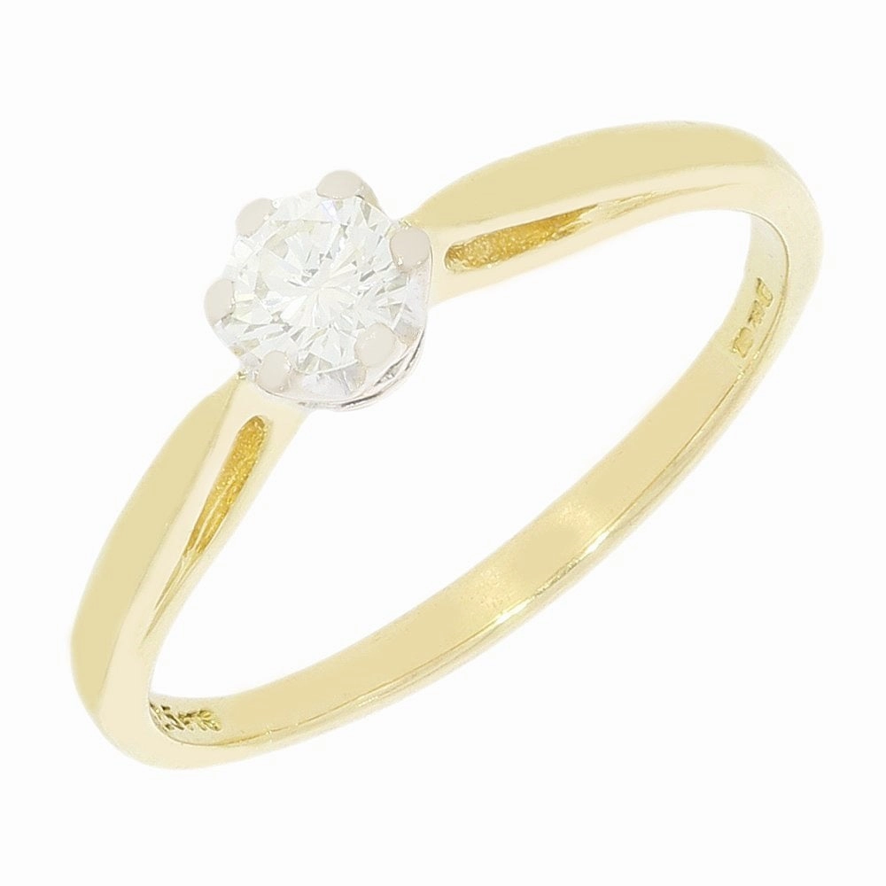 Pre Owned 18ct Yellow Gold Diamond Solitaire Ring