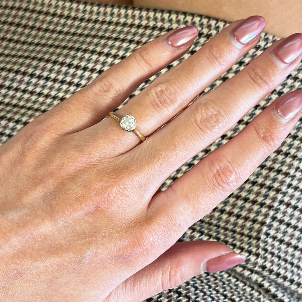 Pre Owned 18ct Yellow Gold Diamond Solitaire Ring