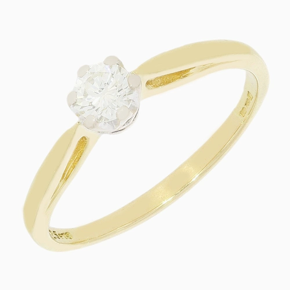 Pre Owned 18ct Yellow Gold Diamond Solitaire Ring