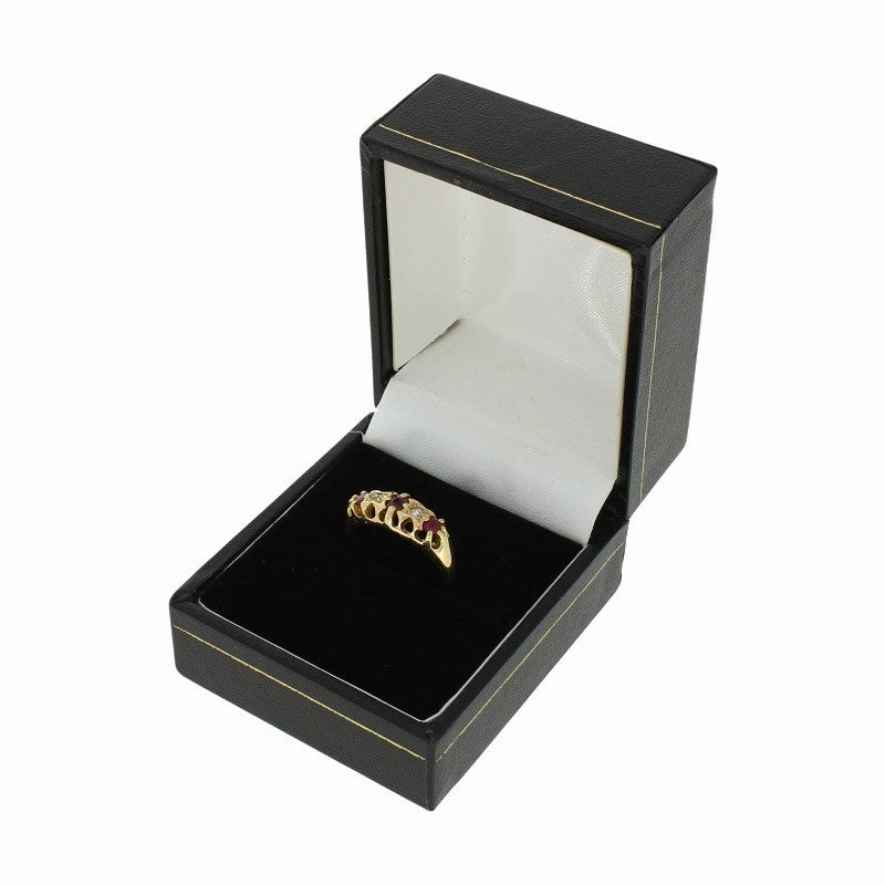 Pre Owned 18ct Yellow Gold Ruby & Diamond Vintage Ring