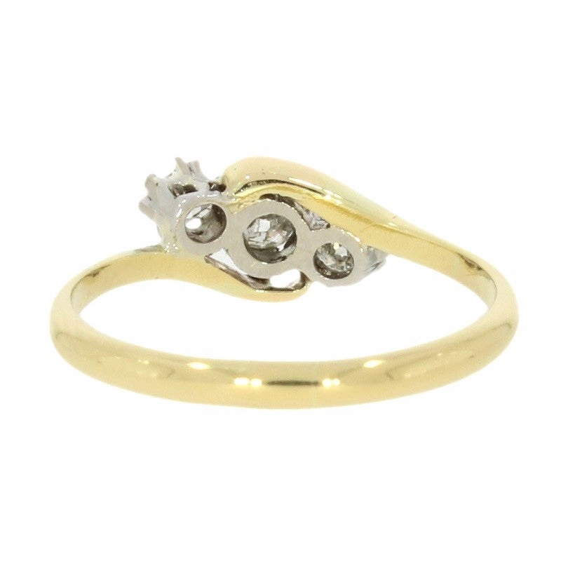 Pre Owned 18ct Yellow Gold Three Stone 0.23cts Diamond Ring