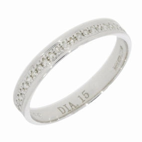 Pre Owned 9ct White Gold 0.15ct Diamond Half Eternity Ring