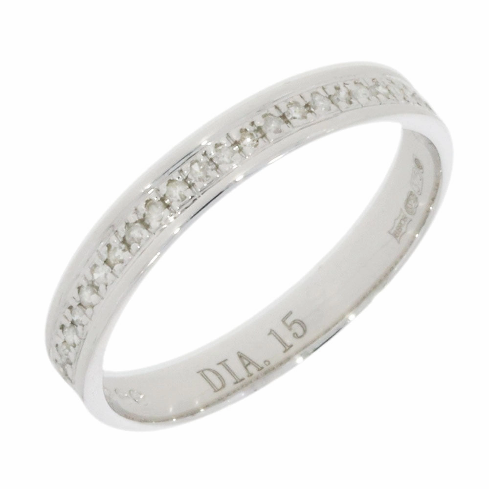 Pre Owned 9ct White Gold 0.15ct Diamond Half Eternity Ring