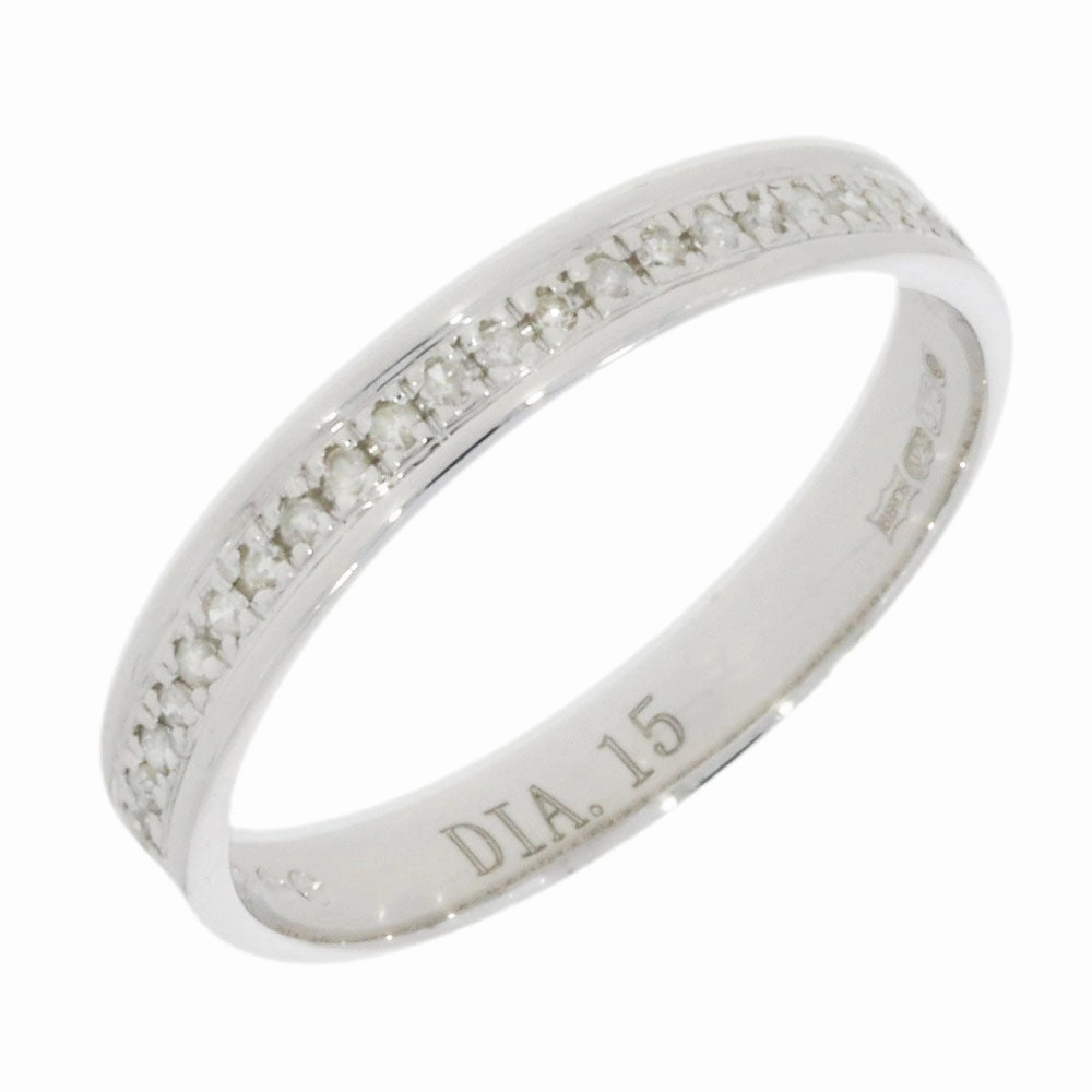 Pre Owned 9ct White Gold 0.15ct Diamond Half Eternity Ring