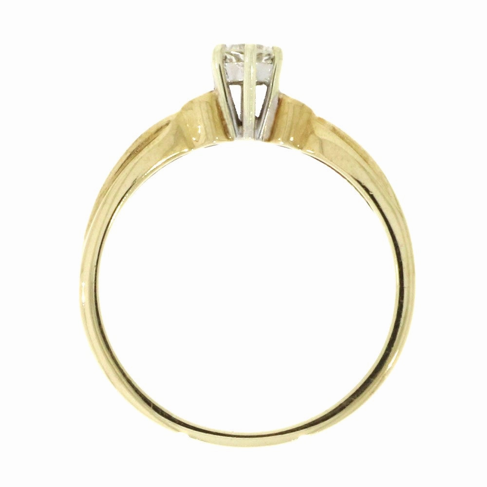 Pre Owned 9ct Yellow Gold 0.22ct Diamond Solitaire Ring