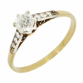 Pre Owned 9ct Yellow Gold 0.40ct Diamond Solitaire Ring
