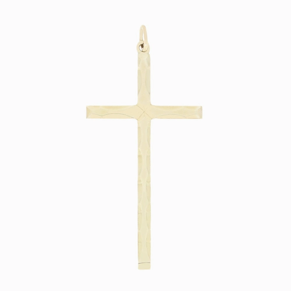 Pre Owned 9ct Yellow Gold Crucifix Cross Pendant