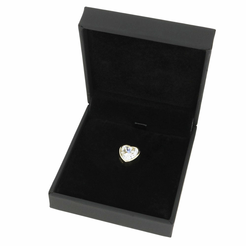 Pre Owned 9ct Yellow Gold Cubic Zirconia Heart Pendant