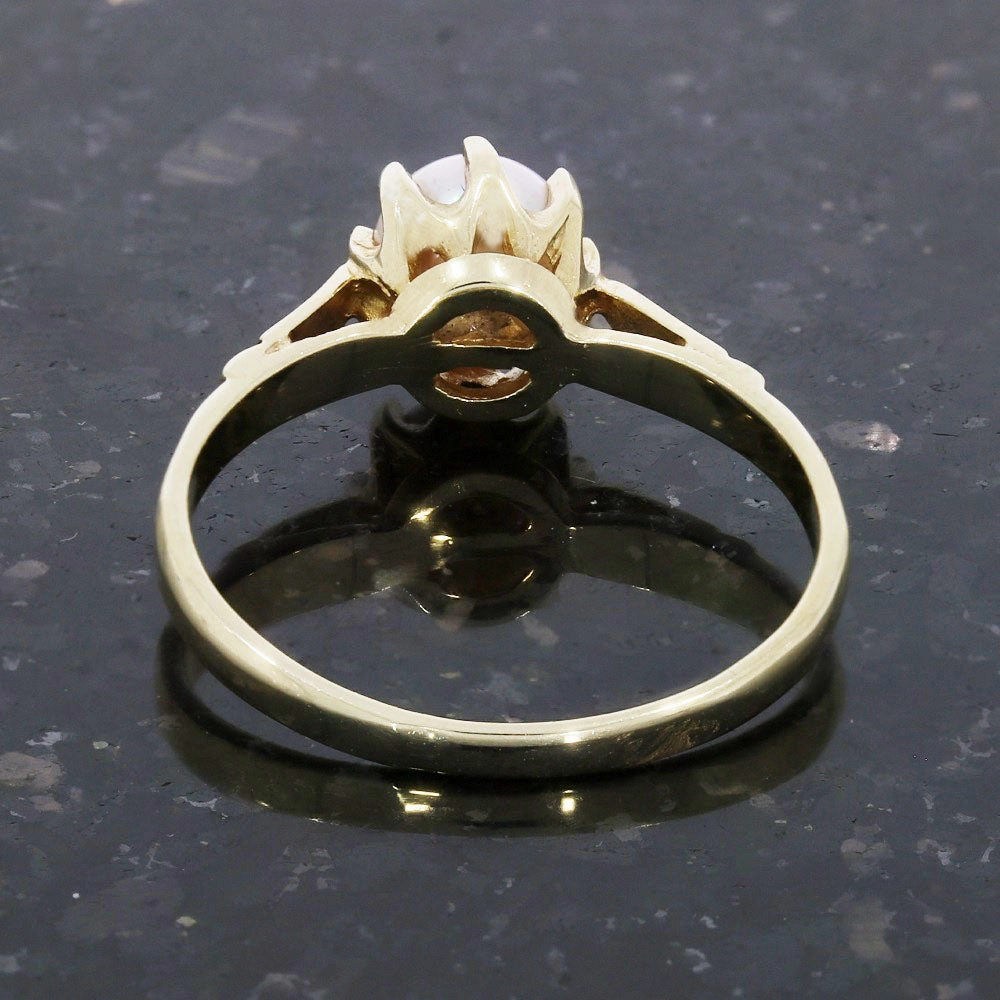 Pre Owned 9ct Yellow Gold Culture Pearl Ring