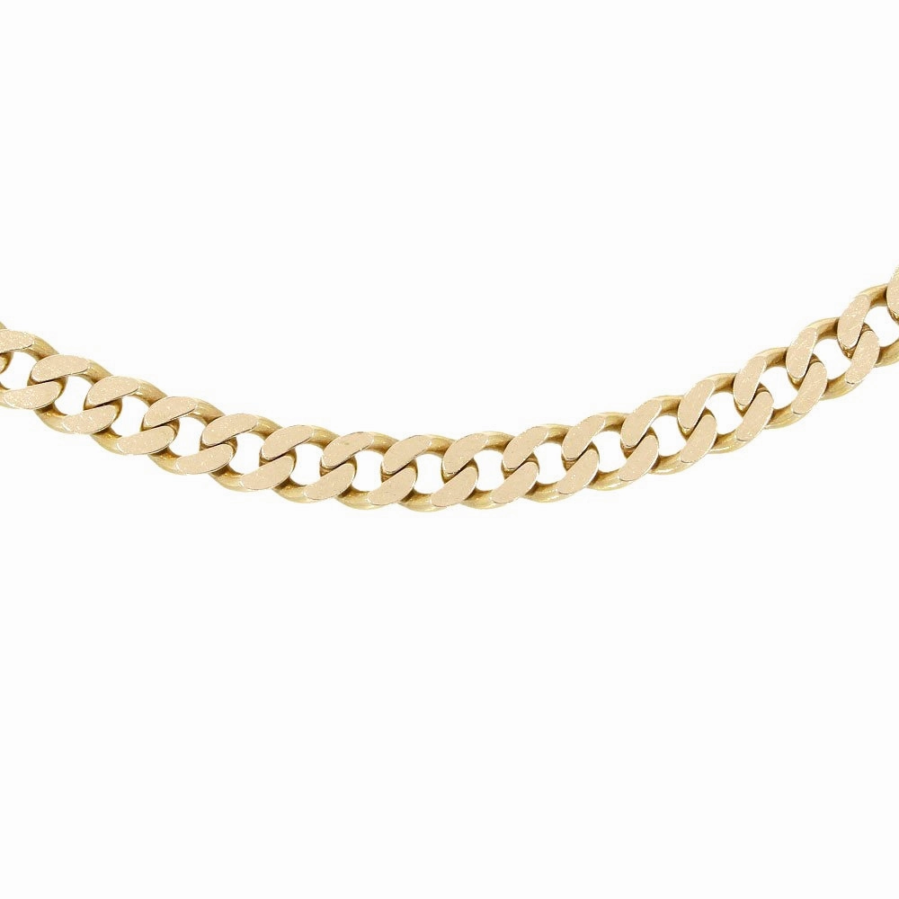 Pre Owned 9ct Yellow Gold Mens Curb Chain Necklace