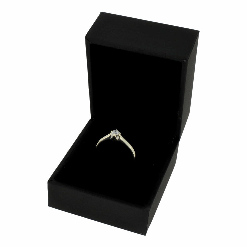 Pre Owned 9ct Yellow Gold Solitaire 0.15ct Diamond Ring