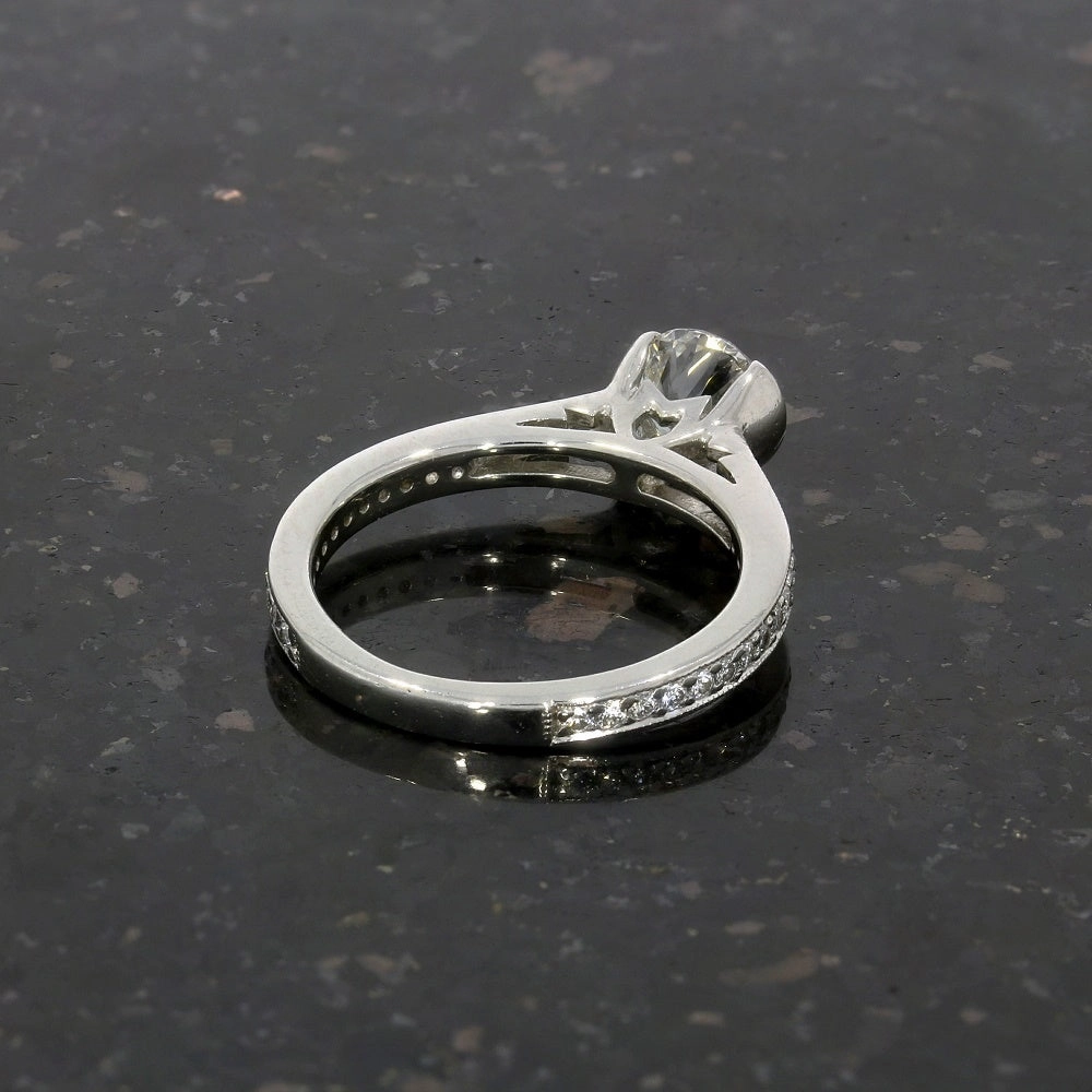 Pre Owned Hearts on Fire Platinum 0.80cts Diamond Solitaire Ring