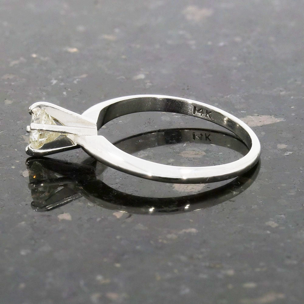Pre Owned Ladies 14ct White Gold 0.50cts Diamond Solitaire Ring