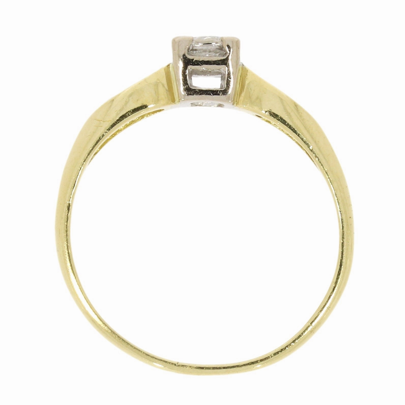 Pre Owned Ladies 18ct Yellow Gold 0.15cts Diamond Solitaire Ring