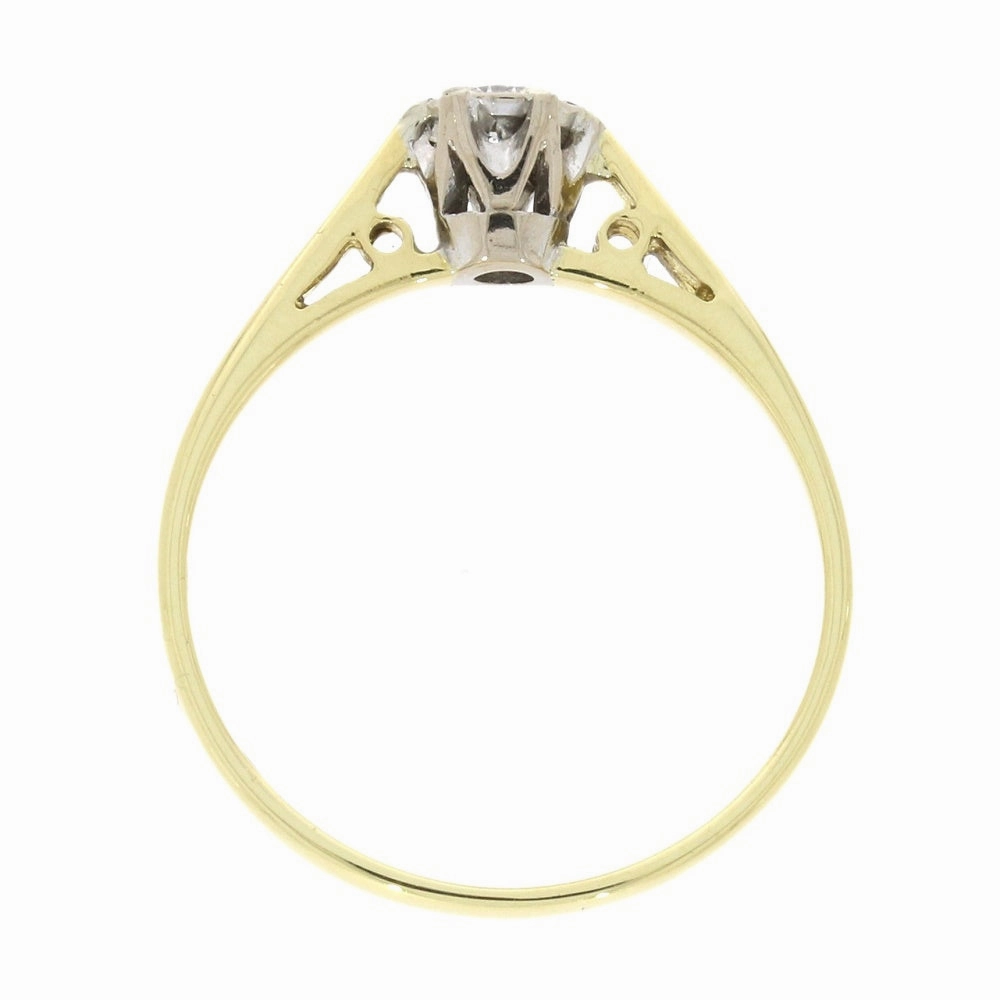 Pre Owned Ladies 18ct Yellow Gold 0.20cts Diamond Solitaire Ring