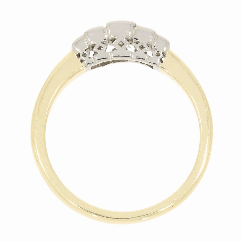 Pre Owned Ladies 18ct Yellow Gold 0.50cts Princess Cut Diamond Five Stone Ring