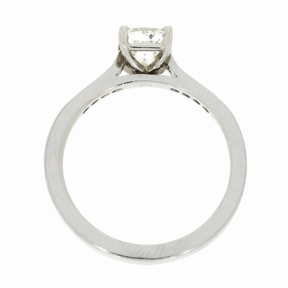 Pre Owned Palladium 1.05cts Princess Cut Diamond Solitaire Ring