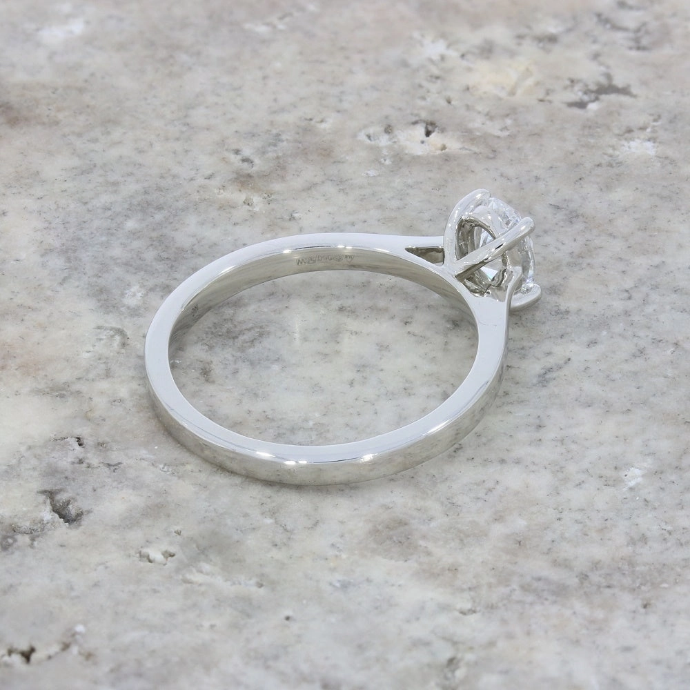 Pre Owned Platinum 0.75cts Lab Grown Oval Diamond Solitaire Ring